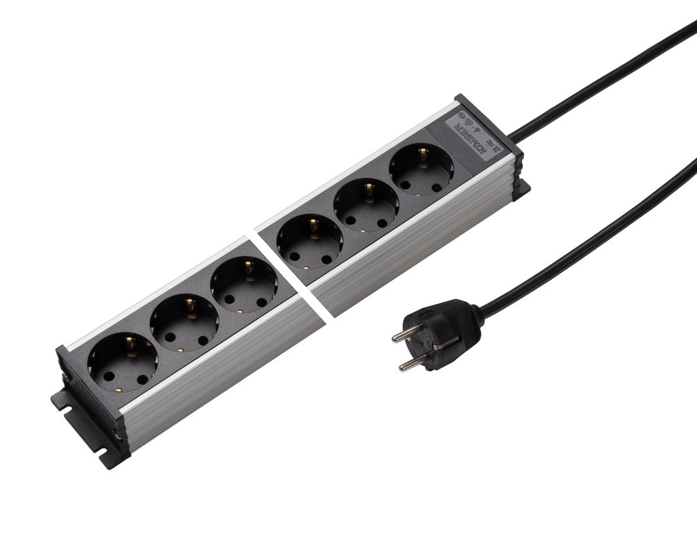 Martin Kaiser Power Outlet Strip 6-Way 45-Degree Earthing 1.5m Cable - 1102ZL6l-sw15 [10 Pieces]