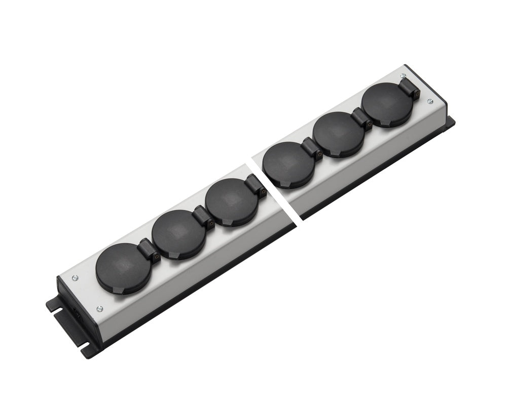 Martin Kaiser Power Outlet Strip 8-Way Hinged Cover IP20 - 1059/8l-sw [10 Pieces]