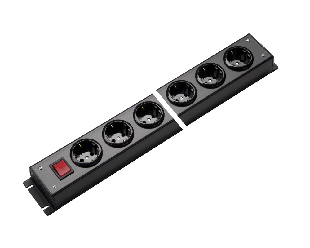 Martin Kaiser 6-Way Power Outlet Strip With Earthing Contact And Switch - 1001/6sw [10 Pieces]