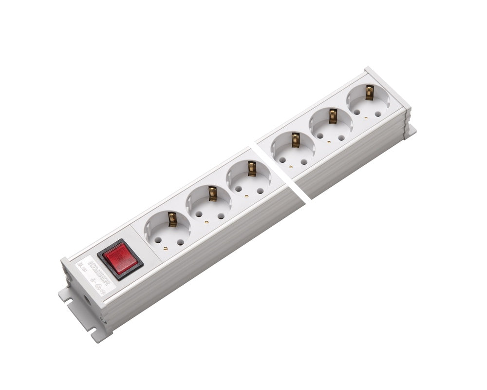 Martin Kaiser Power Outlet Strip 4-Way 45 degrees With Switch White - 1101/10ws [10 Pieces]