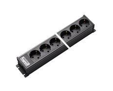 Martin Kaiser Power Outlet Strip 6 Way Earthing Contact Black - 1102/6sw [10 Pieces]
