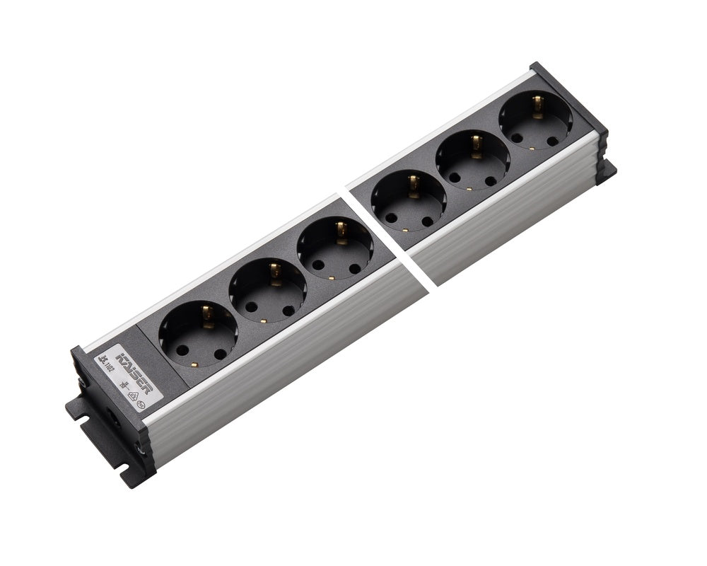Martin Kaiser Steckdosenleiste 8-fach Schutzkontaktblende - 1102K/8l-sw [10 Stück]