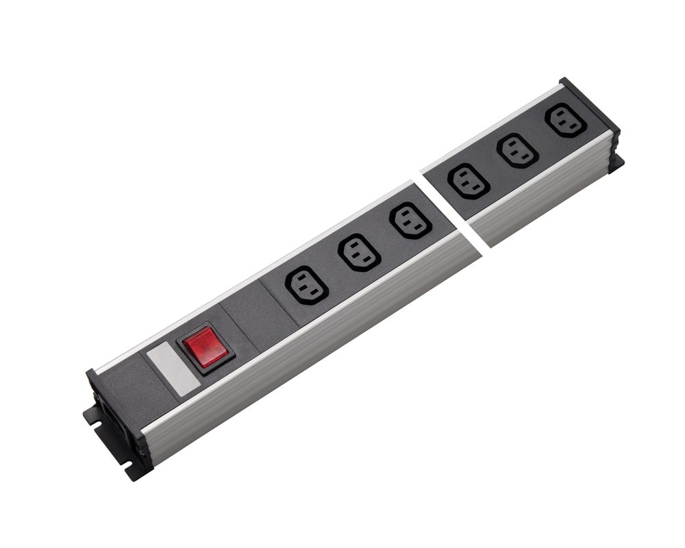 Martin Kaiser Power Outlet Strip 6-Way IEC C13 Socket with Switch - 1125/6l-sw [10 Pieces]