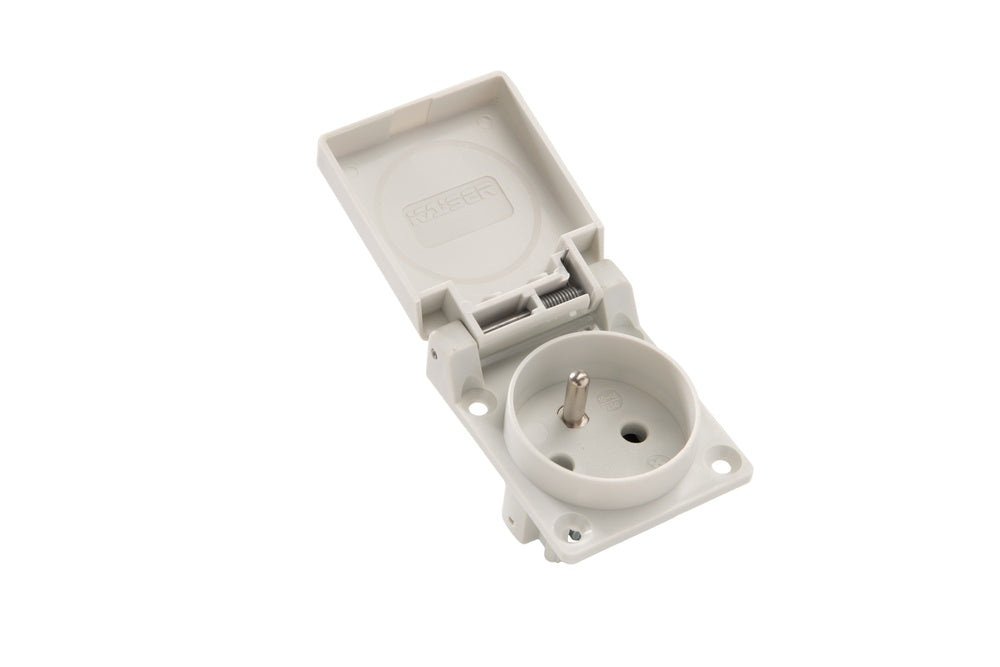 Martin Kaiser Flush-Fitting Socket With Earthing Pin IP20 IP44 Grey - 497/1/gr [35 Pieces]
