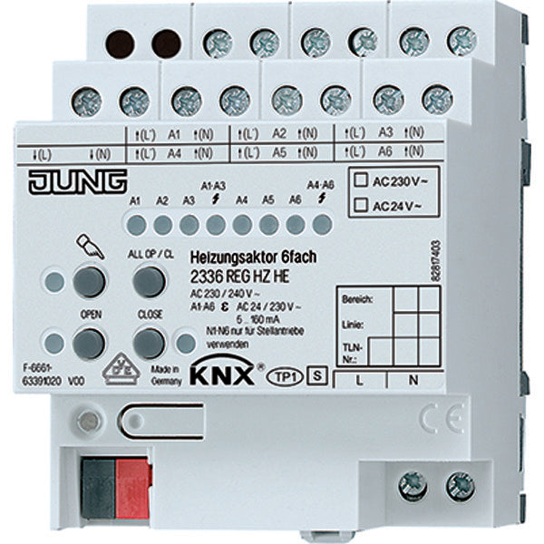 Jung KNX Heating Actor 6-Way 230/24V - 2336REGHZHE