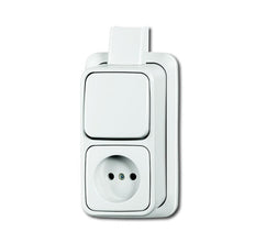 ABB Busch-Jaeger Schalter-Steckdosen-Kombination AP Alpin - 2CKA001642A0160