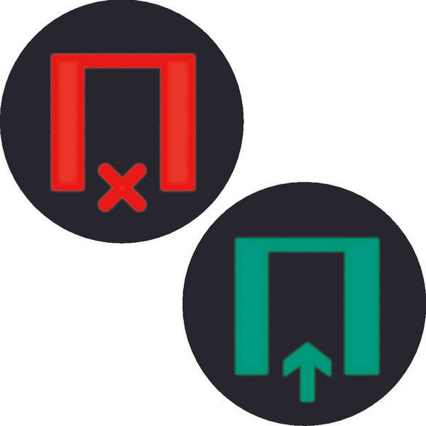 Bicolor-Folie Rund Warten/Frei Beschilderung - 19058014