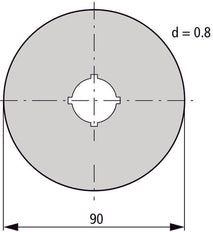 Not-Aus-Schild 90mm Mehrsprachig Gelb - 216465