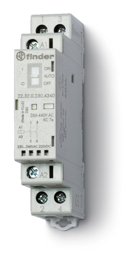Modular Contactor 25A 24V DC/AC With LED Indicator - 22.32.0.024.4440