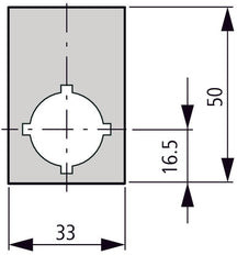 Not-Aus-Schild IEC60417 50x33mm Gelb - 180470 [2 Stück]