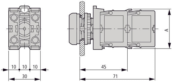 Eaton M22-LED-R Frontmontage LED Indikator 12-30V AC/DC - 216558