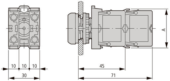 LED Front Mount Indicator Light 85-264V AC Red - 216576