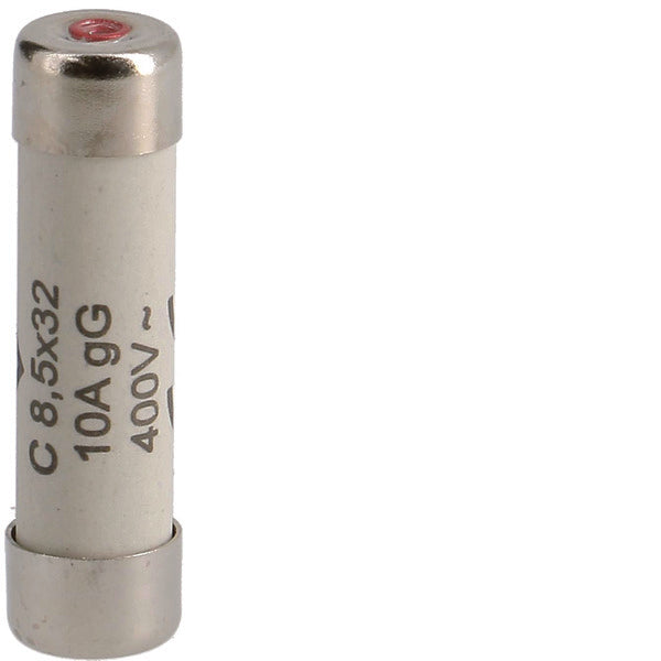 Hager Zylindrische Sicherung 10A 400V 8.5x32mm Klasse Gg - L8532C10 [10 Stück]