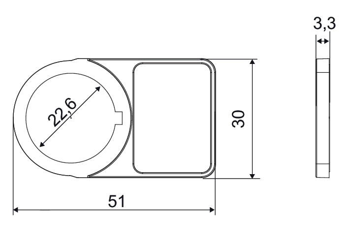 Wago Universeller Drucktastenrahmen 27x19mm Schwarz - 210-853 [20 Stück]