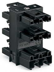 Wago 5-Wege Verbindungsstecker 3-Pole Schwarz - 770-608