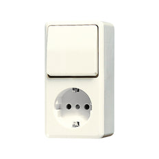 Jung Ap600 Kombinierter Schalter Steckdose Weiß - 676A