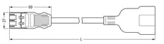 Wago Eca Adapterkabel Mit Schuko-Stecker 2M Schwarz - 771-9993/406-201