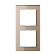 Jung A-Creation Doppelglas Abdeckung Rahmen Champagne - AC582GLCH