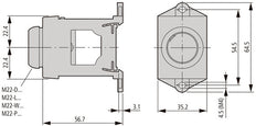 Eaton M22-IVS DIN Rail Mounting Adapter - 216400
