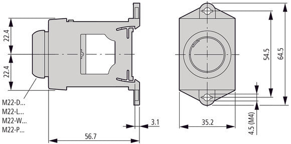 Eaton M22-Ivs Hutschienen-Befestigung Adapter - 216400