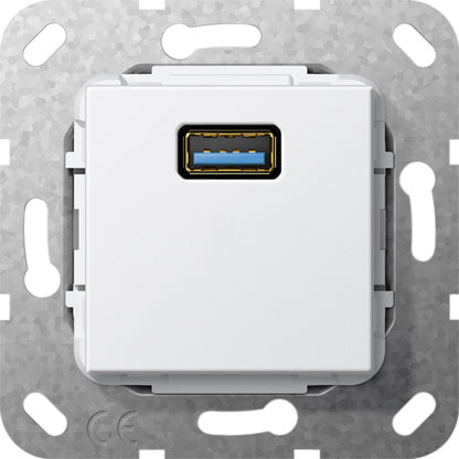 Gira USB 3.0 Type A Gender Changer Insert White - 568203