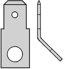 M5 Flachstecker 6.3x0.8mm 45 Grad Montage - 215352 [100 Stück]