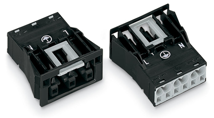 Wago 3-Pole Snap-In Steckdose Braun 4mm² - 770-2363 [2 Stück]