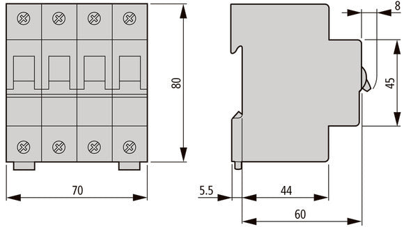 Eaton Faz 3P+N Mcb Leitungsschutzschalter 20A B-Kurve 15kA - 278950