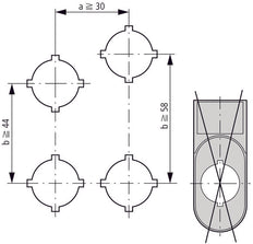 Rmq Titan Doppelter Drucktaster Legendenhalter 30x75mm - 216394 [10 Stück]