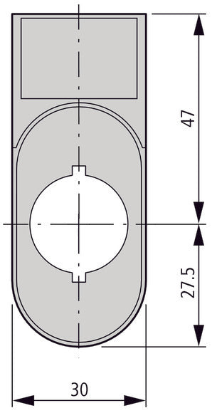 Rmq Titan Doppelter Drucktaster Legendenhalter 30x75mm - 216394 [10 Stück]
