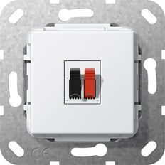 Gira System 55 Einzel Lautsprecher Anschluss Einsätze Weiß - 569203