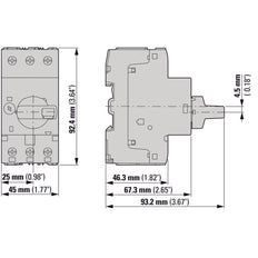 Eaton PKZM0-4-T 3-Poliger Transformator Schutzschalter 2.5-4A - 088914