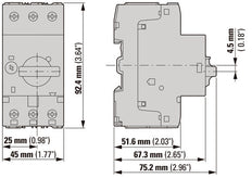 Eaton PKZM0 3-Poliger Transformator Schutzschalter 1.6-2.5A - 088913