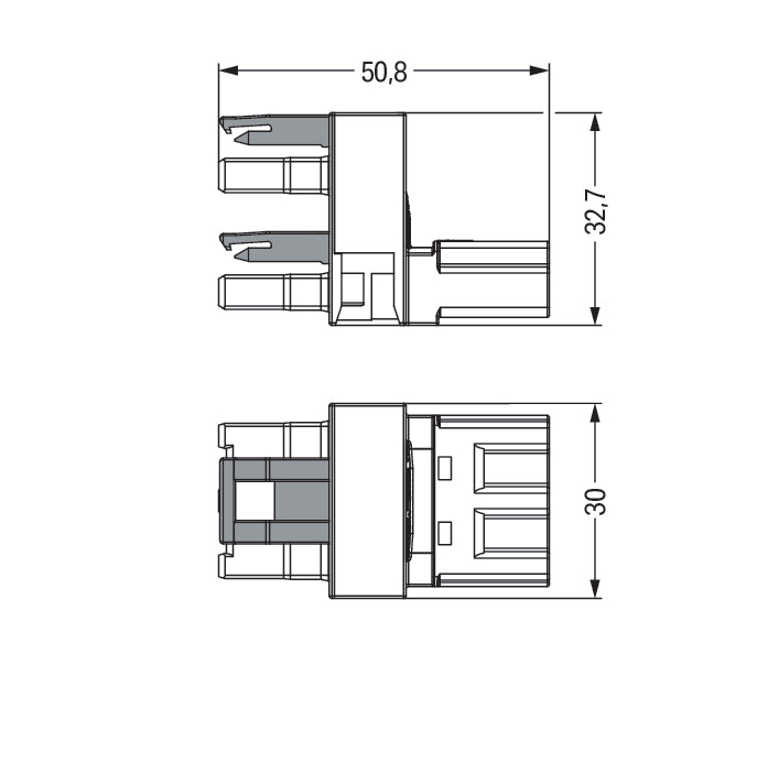 Wago 770-634 H-Distribution Connector 3-Pole Black - 770-634