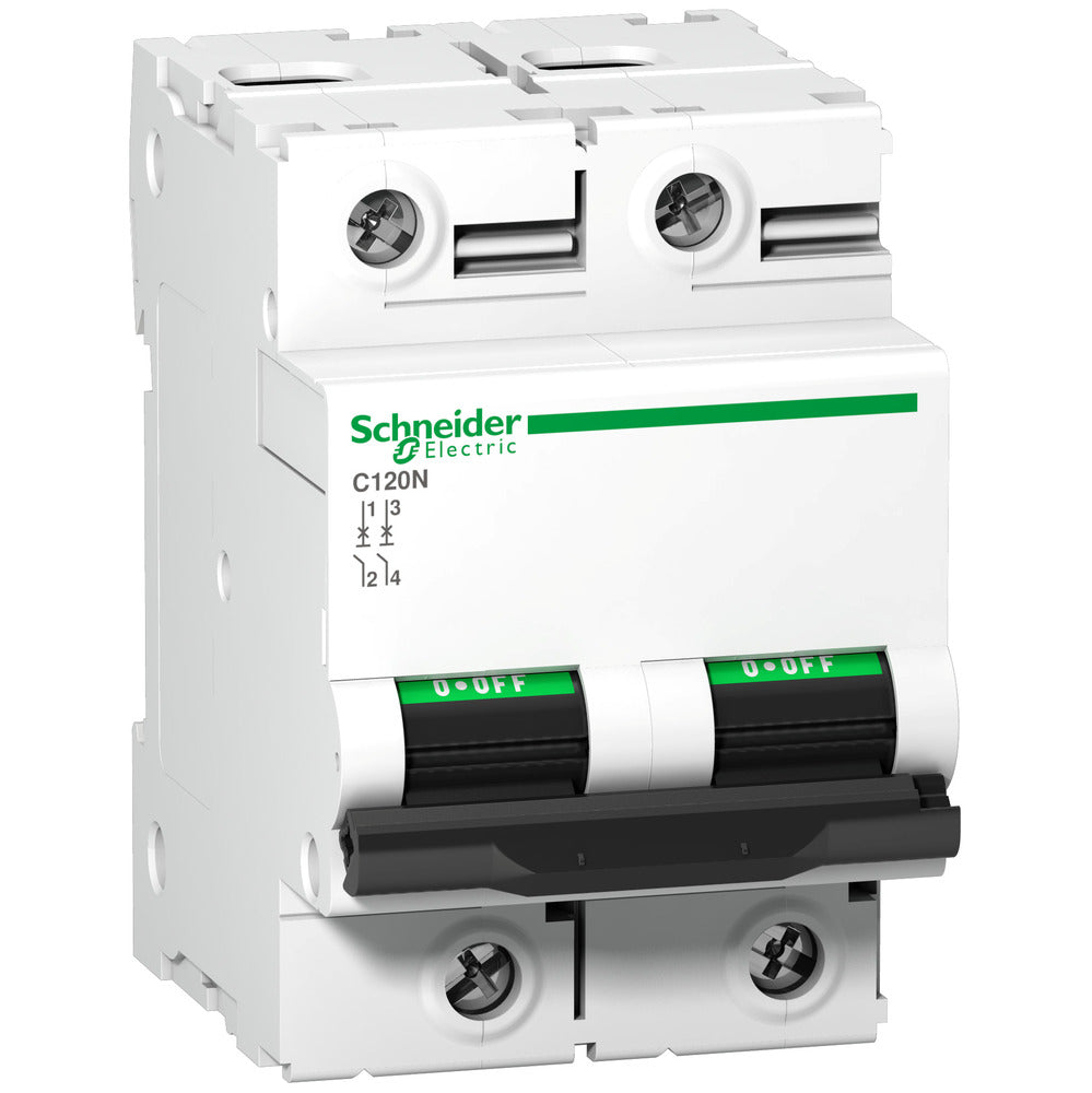 Schneider C120N 2P 100A Circuit Breaker 10kA - A9N18362