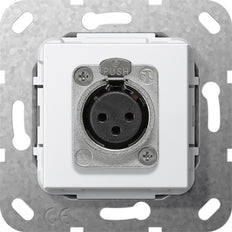 Gira D Serie XLR Basissteckdose Rein Weiß - 566703