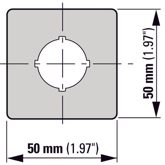 Eaton M22 Not-Aus-Schild Gelb Quadrat 50x50mm - 121373