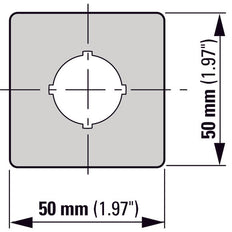 Not-Aus-Schild Mehrsprachig 50x50mm Gelb - 216484