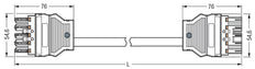 Wago Vorgefertigtes 5-Poliges Kabel 3M Dunkelgrau - 771-8985/007-303