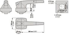 Eaton K4 12mm Dreh-Türgriff Mit Zylinder-Vorhängeschloss Option - 1818052