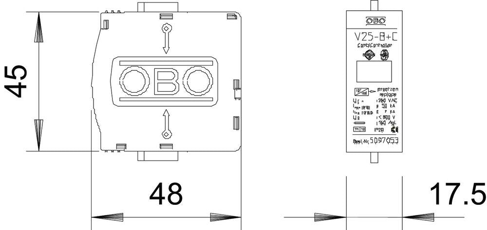 OBO CombiController V25 Überspannungsschutz 280V - 5097053