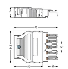 Wago 770-305 5-Polige Steckdose Mit Zugentlastung - 770-305