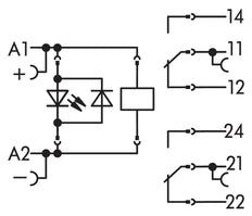 Wago 788-312 Relaismodul 24VDC Doppelte Umstellung Kontakt - 788-312