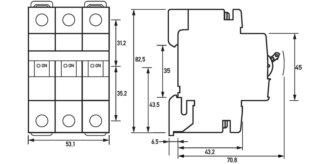 Doepke DLS 6i 32A 3-Poliger Sicherungsautomat 10kA C-Kurve - 09916296