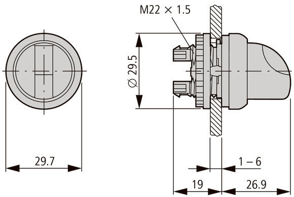 Eaton RMQ-Titan Illuminated Selector Switch 2-Position Red - 216814