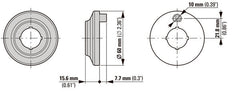 Eaton M22 LED Illuminated Ring 60mm 24VAC/DC Yellow - 121477
