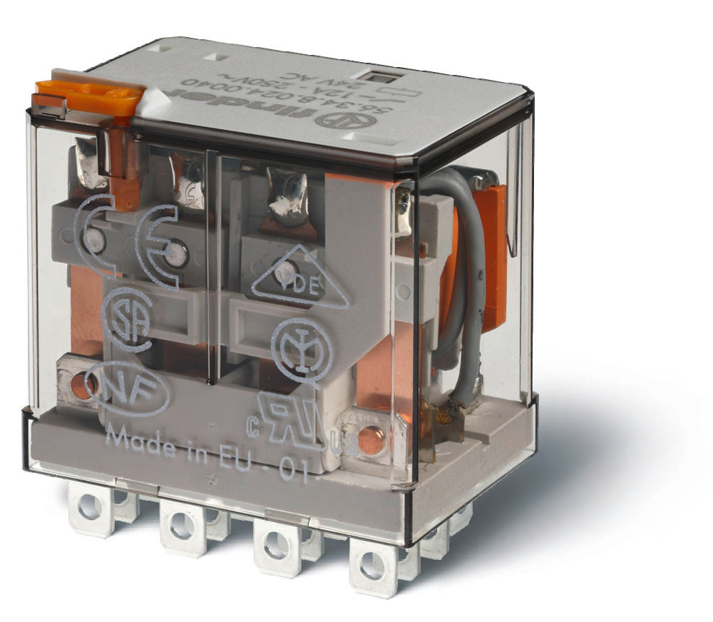 Finder 56.34 Miniatur Leistungsrelais 4CO 12A 24VDC - 56.34.9.024.0040