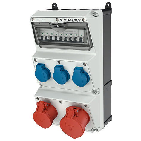 Mennekes AMAXX IP44 3-Modul Steckdosenkombinationseinheit - 930051