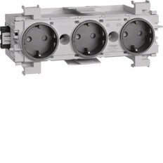 Dreifach Steckdose Wago Frontmontage Schwarz - GS30019011