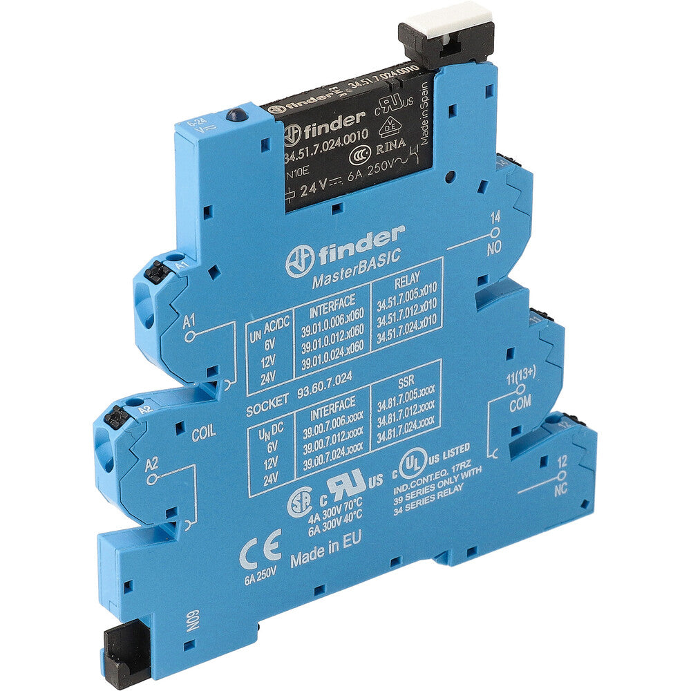 Finder MasterBASIC 6A Schnittstellenrelais 24V AC/DC - 39.01.0.024.0060